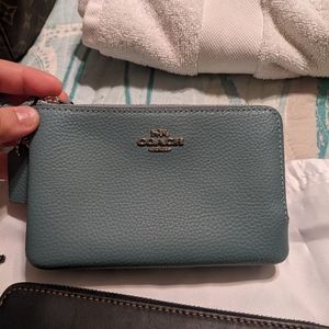 Coach Marine Double Zip Wristlet
